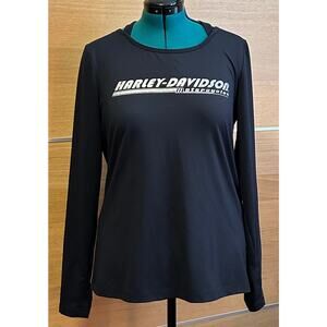 Harley Davidson - Long Sleeve spandex blend Women’s Shirt - Sz Large - Black